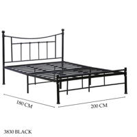 سرير اسود مودرن عدة مقاسات