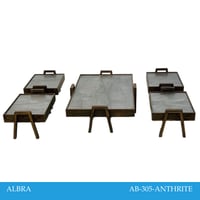 طقم طاولات ارضي وسط عدة الوان