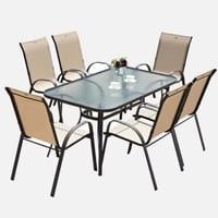 طقم طاولة و6 كراسي خارجي