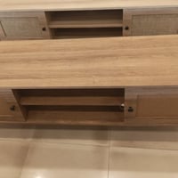 طاولة تلفزيون مقاس 180 سم خشبي غامق