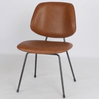 طقم 4 كراسي جلد لون بني