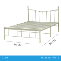 سرير عدة مقاسات لون أبيض