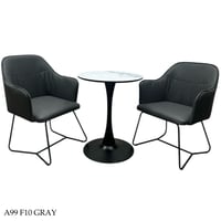 طقم طاولة وكرسيين جلد عدة ألوان