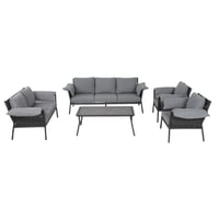 طقم جلسة خارجية رمادي غامق