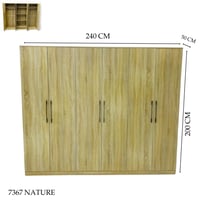 دولاب ملابس بابين وأربع ابواب عدة الوان