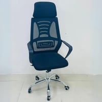 كرسي مكتب أسود شبك فخم