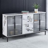 دولاب بوفيه لون اسود وابيض