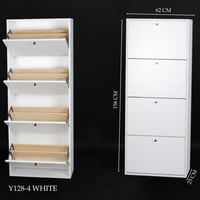 دولاب جزم لون أبيض متعدد الأحجام