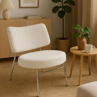 كرسي مودرن بوكليه لون ابيض