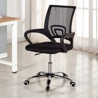 طقم 4 كراسي مكتب شبكي أسود