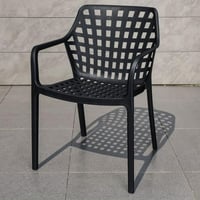 طقم 4 كراسي فايبر أسود