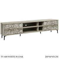 طاولة تلفزيون أبيض 160و180و200 سم