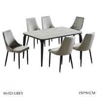 طقم طاولة طعام رمادي 4و6 كراسي