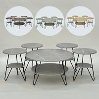 طقم طاولات خدمة وسط عدة الوان