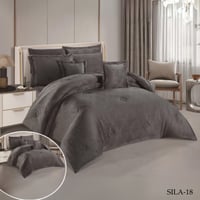 طقم مفرش نفرين ونفر مخمل محفور عدة الوان