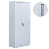 دولاب مكتب حديد رمادي