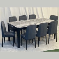 طقم طاولة طعام رخام 4و6و8 كراسي رمادي