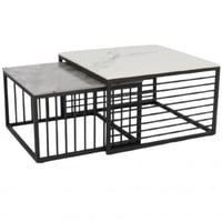 طاولة بورسلان رمادي وأبيض