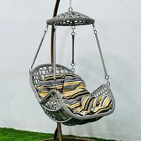 كرسي مرجيحة رمادي كبير