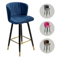 كرسي بار مخمل عدة ألوان