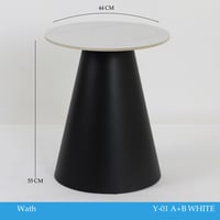 طقم طاولتين دائرية من حجر بورسلان