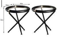 طقم طاولات وسط زجاج