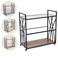 عربية تقديم زجاج عدة ألوان