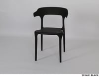 طقم 4 كراسي لون أسود