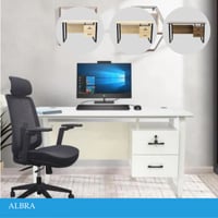 مكتب مع ادراج 120و140 سم عدة الوان