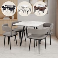 طقم طاولات جلد بورسلان عدة الوان 4كراسي