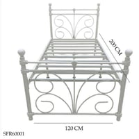 سرير لون ابيض 90و120 سم