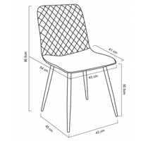 كرسي مخمل لون أصفر