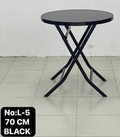 طاولة دائرية سطح قزاز عدة مقاسات