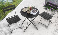 طقم طاولة وكرسيين لون اسود