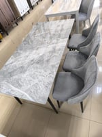 طقم طاولة طعام سيراميك 4و6 كراسي