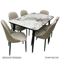 طقم طاولة طعام رخام 6و4 كراسي