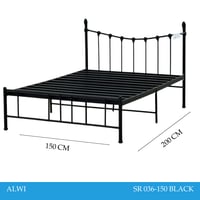 سرير عدة مقاسات لون أسود