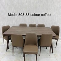 طقم طاولة طعام 4-6-8 كراسي لون بني