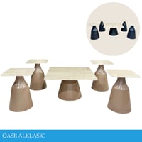 طقم طاولات بورسلان عدة ألوان