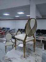 كرسي مناسبات ستيل ذهبي