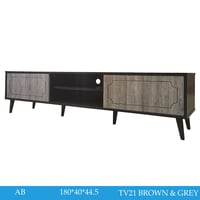 طاولة تلفزيون 140و160و180و200 سم بني ورمادي