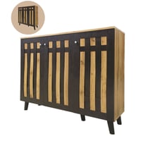 دولاب جزامة عدة مقاسات لون خشبي وأسود