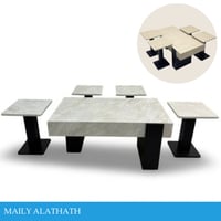 طقم 4و6 طاولات وسط عدة ألوان