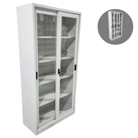 دولاب حديد زجاج سحاب عدة ألوان