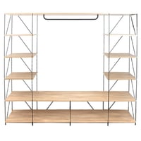 رف خشب عدة الوان