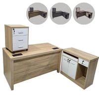 طقم مكتب مع سكرتارية عدة مقاسات عدة الوان
