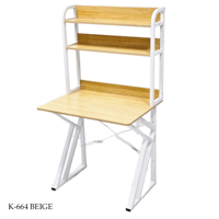 مكتب مع ارفف عدة الوان