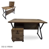 مكتب مع ادراج 120سم عدة الوان