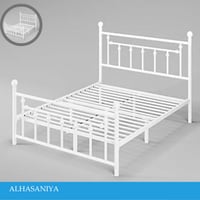 سرير نفر ونفر ونص لون ابيض