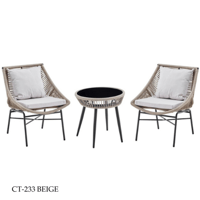 طقم طاولة وكرسيين خارجي عدة ألوان